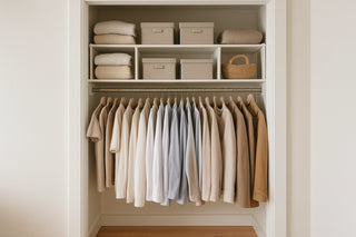 Closet Organization for Small Bedrooms: Slim Hangers and Shelf Risers