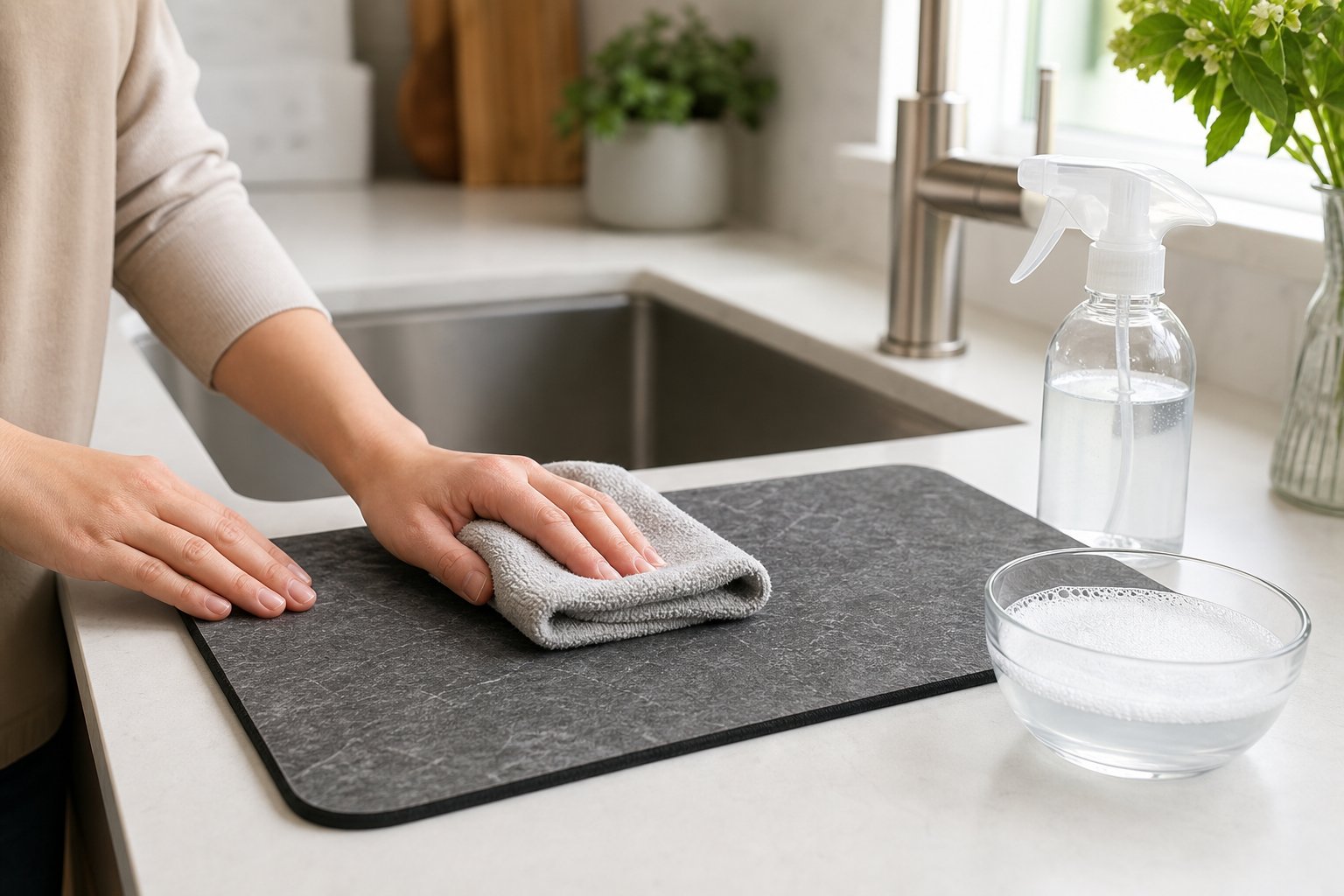 How to Clean and Maintain a Stone Drying Mat Without Reducing Its Absorbency