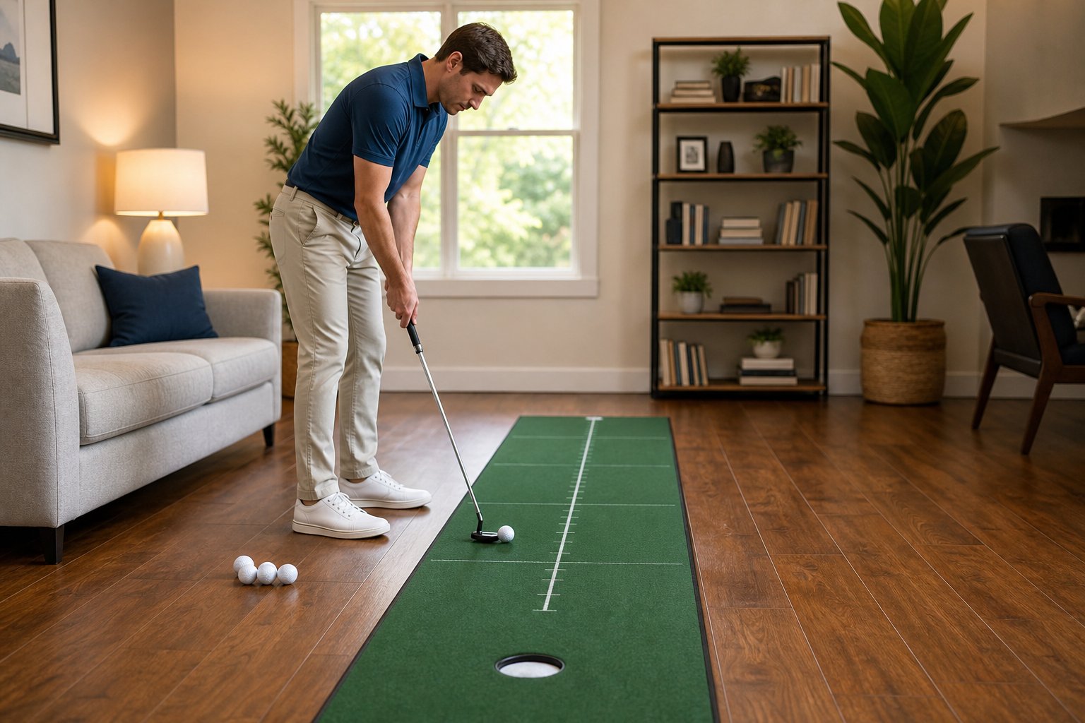 How to Practice Putting Start Line and Pace Control With a Home Putting Mat