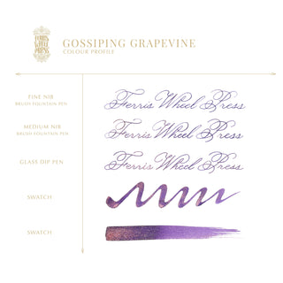 Gossiping Grapevine Fountain Pen Inks - 10ml Bottled | Ferris Wheel Press