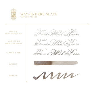 Wayfinders Slate Fountain Pen Inks - 10ml Bottled | Ferris Wheel Press