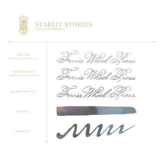Starlit Stories Fountain Pen Inks - 10ml Bottled | Ferris Wheel Press