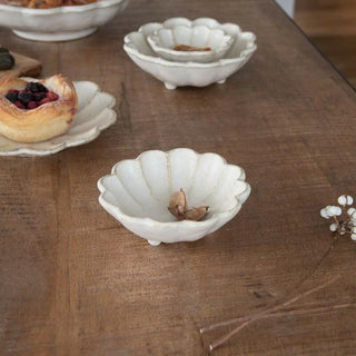 Kaneko Kohyo - Side Dish Bowl - White - Rinka Series - Handcrafted Japanese Mino Ware