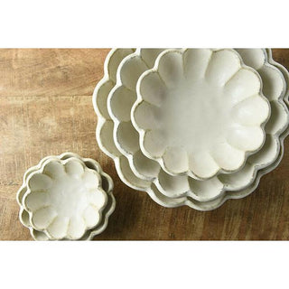 Kaneko Kohyo - Main Dish Bowl - White - Rinka Series - Handcrafted Japanese Mino Ware