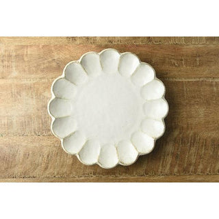 Kaneko Kohyo - Main Plate - White - Rinka Series - Handcrafted Japanese Mino Ware