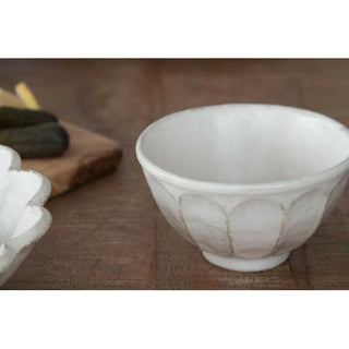 Kaneko Kohyo - Rice Bowl - White - Rinka Series - Handcrafted Japanese Mino Ware