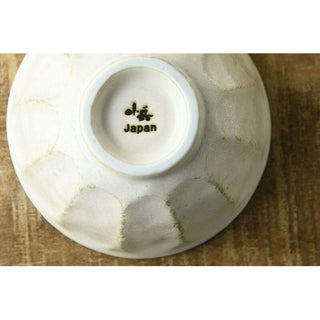 Kaneko Kohyo - Rice Bowl - White - Rinka Series - Handcrafted Japanese Mino Ware