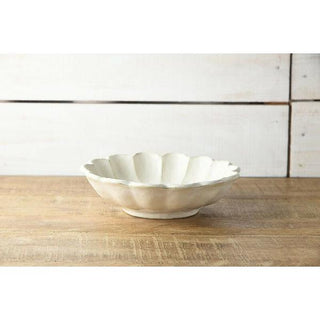 Kaneko Kohyo - Main Dish Bowl - White - Rinka Series - Handcrafted Japanese Mino Ware