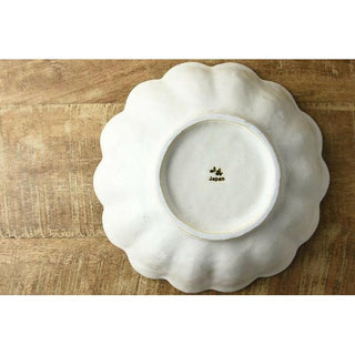 Kaneko Kohyo - Main Dish Bowl - White - Rinka Series - Handcrafted Japanese Mino Ware