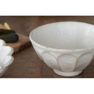 Kaneko Kohyo - Rice Bowl - White - Rinka Series - Handcrafted Japanese Mino Ware