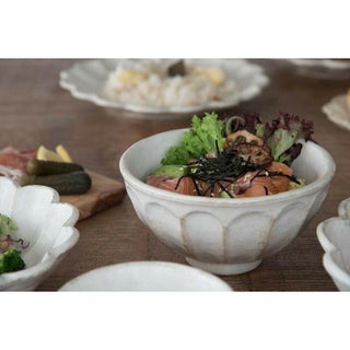 Kaneko Kohyo - Rice Bowl - White - Rinka Series - Handcrafted Japanese Mino Ware