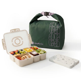 Portable snack box with compartments for organized food storage