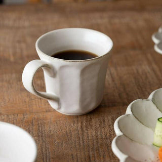 Kaneko Kohyo - Mug - White - Rinka Series - Handcrafted Japanese Mino Ware