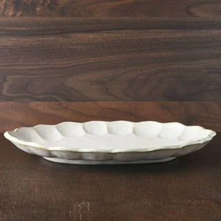 Kaneko Kohyo - Main Plate - White - Rinka Series - Handcrafted Japanese Mino Ware