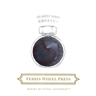 Dearest Navy Fountain Pen Inks - 10ml Bottled | Ferris Wheel Press