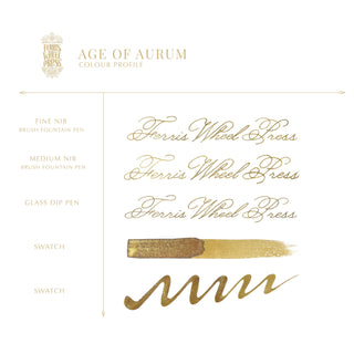 Age of Aurum Fountain Pen Inks - 10ml Bottled | Ferris Wheel Press