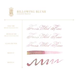 Billowing Blush Fountain Pen Inks - 20ml Bottled | Ferris Wheel Press