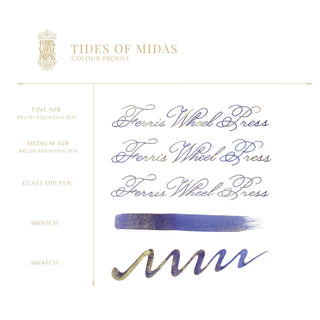 Tides of Midas Fountain Pen Inks - 10ml Bottled | Ferris Wheel Press