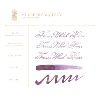 Mulberry Majesty Fountain Pen Inks - 10ml Bottled | Ferris Wheel Press