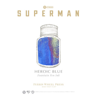 Heroic Blue Fountain Pen Inks - 10ml Bottled | Ferris Wheel Press