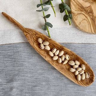 Scents and Feel Olive Wood Oval Narrow Tapas Dish