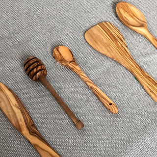 Scents and Feel Olive Wood Honey Dipper 5"