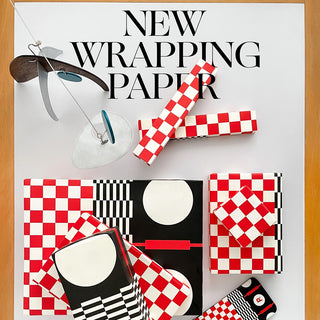 Paperplay Gift Wrapping Paper - Red and Black Plaid