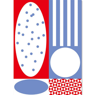Paperplay Gift Wrapping Paper - Red and Blue Diamond