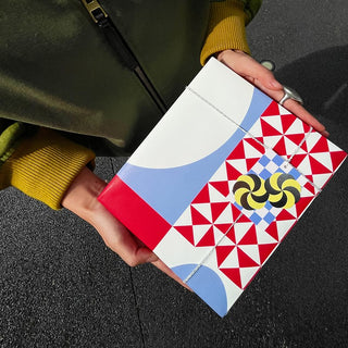 Paperplay Gift Wrapping Paper - Red and Blue Diamond