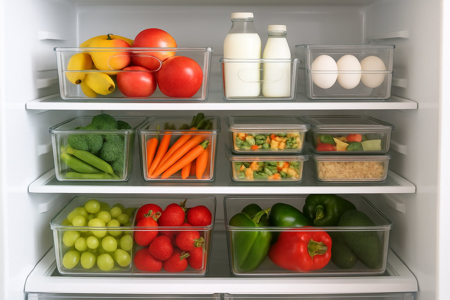 Sxp 67 Fridge Organization Tips: Clear Bins, Stackable Containers, and Meal P ...