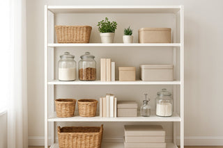 Open Shelving Organization: Styling, Containment, and Dust Control