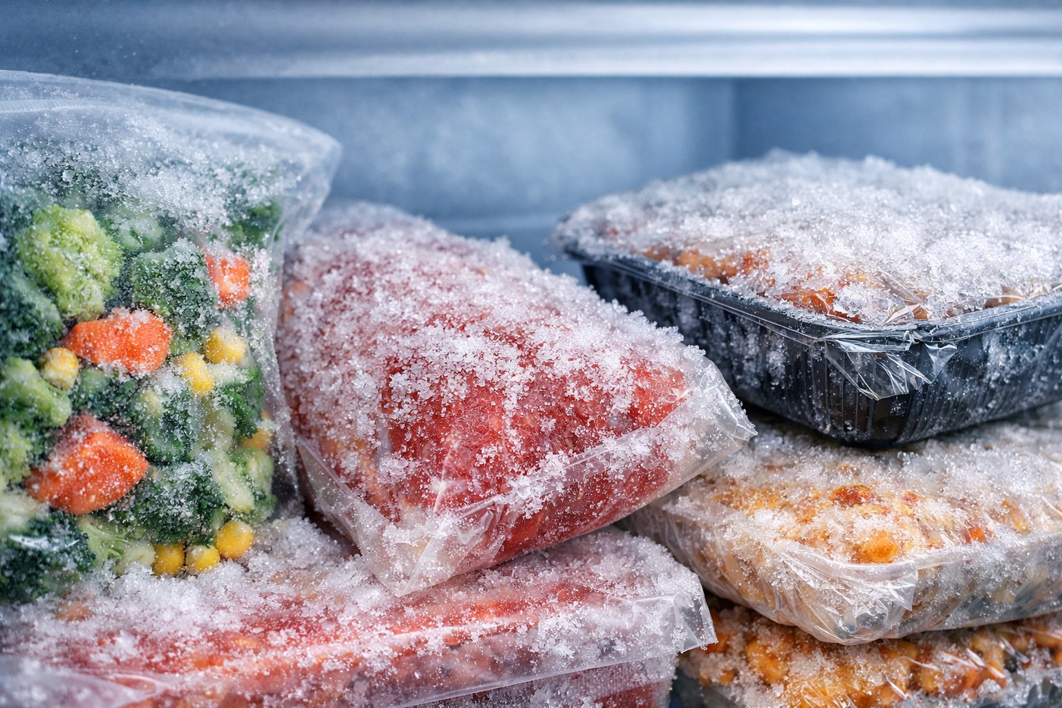What Causes Ice Crystals to Form on Stored Food and How to Prevent It