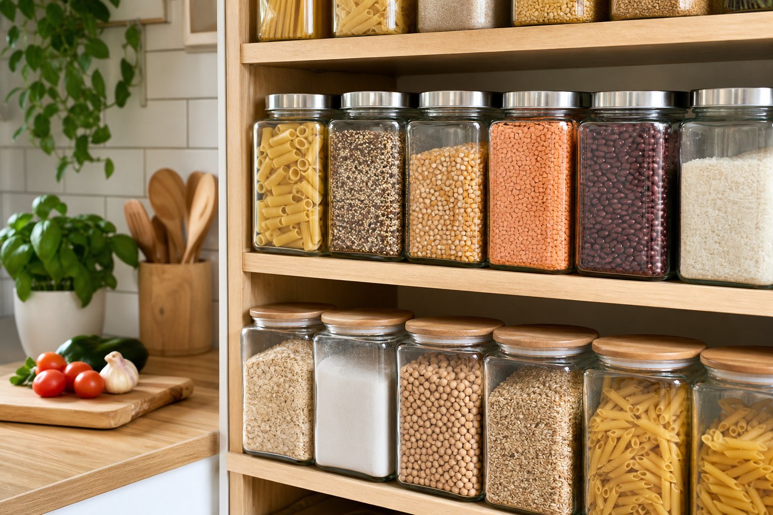 How to Use Square Glass Jars for Pantry Visibility and Faster Cooking