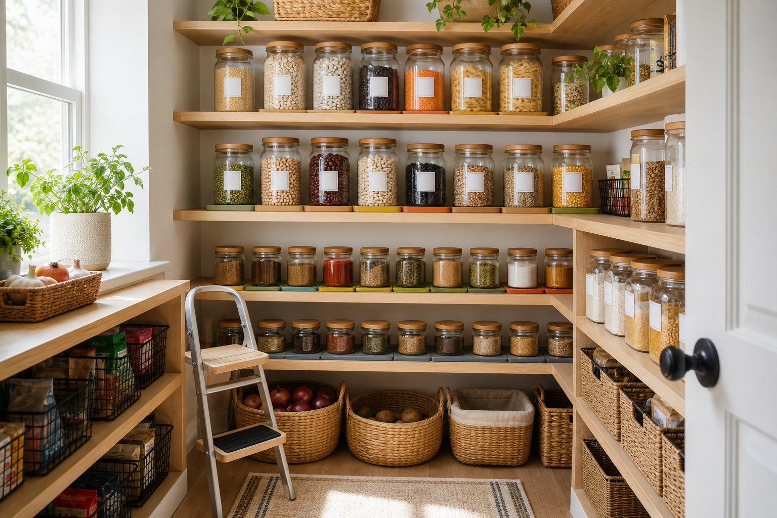 How to Organize Small Pantry Items With Clear Jars, Labels, and Refill Zones