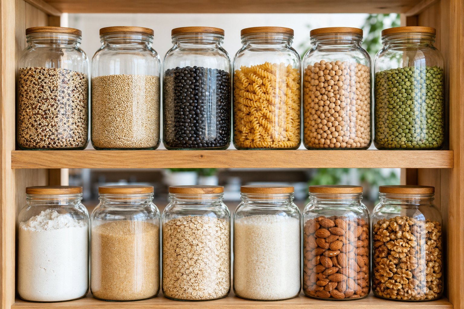 Which Pantry Items Fit Better in Large Glass Jars Than Small Containers?