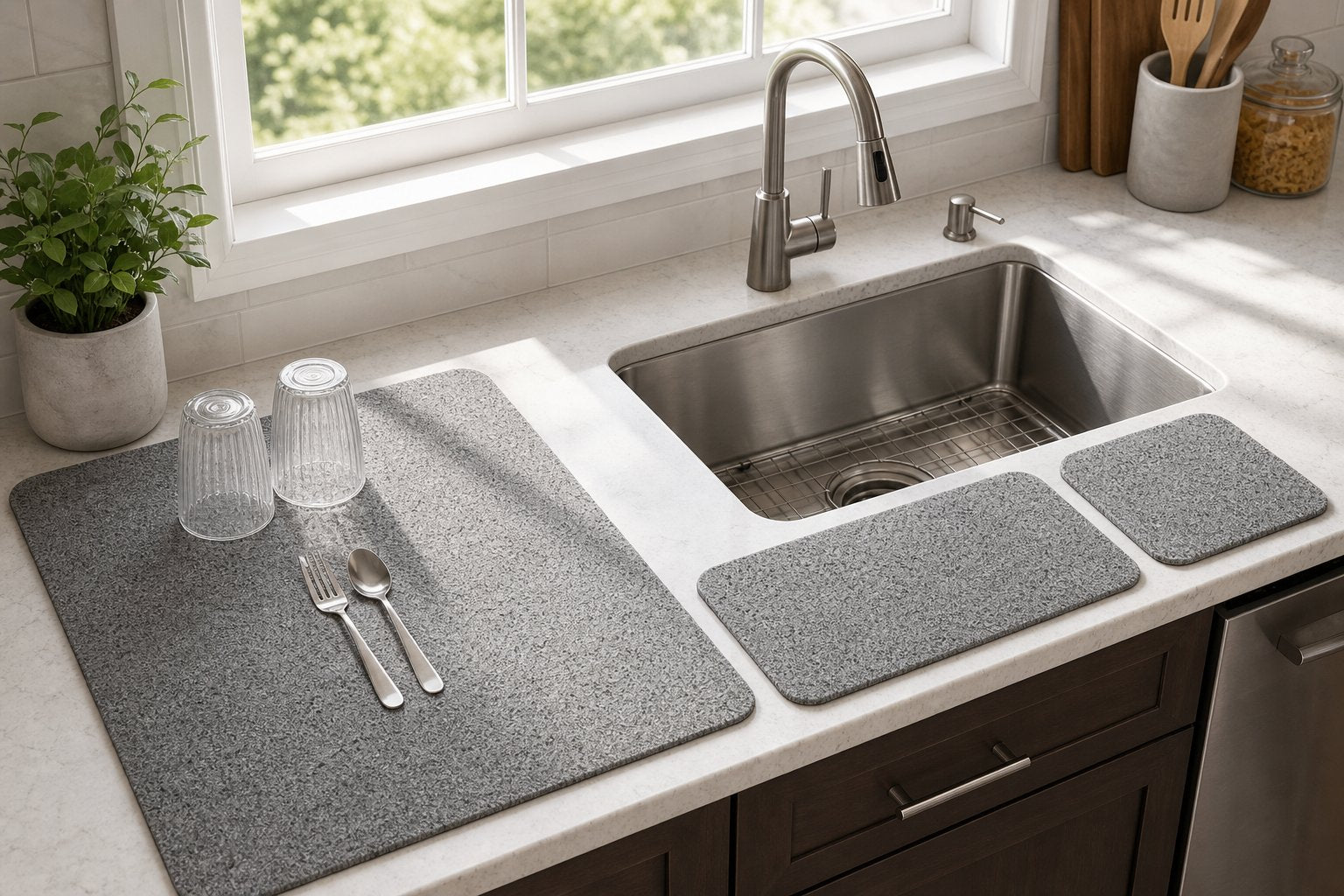 How to Choose the Right Drying Stone Mat Size for Your Sink and Counter Space