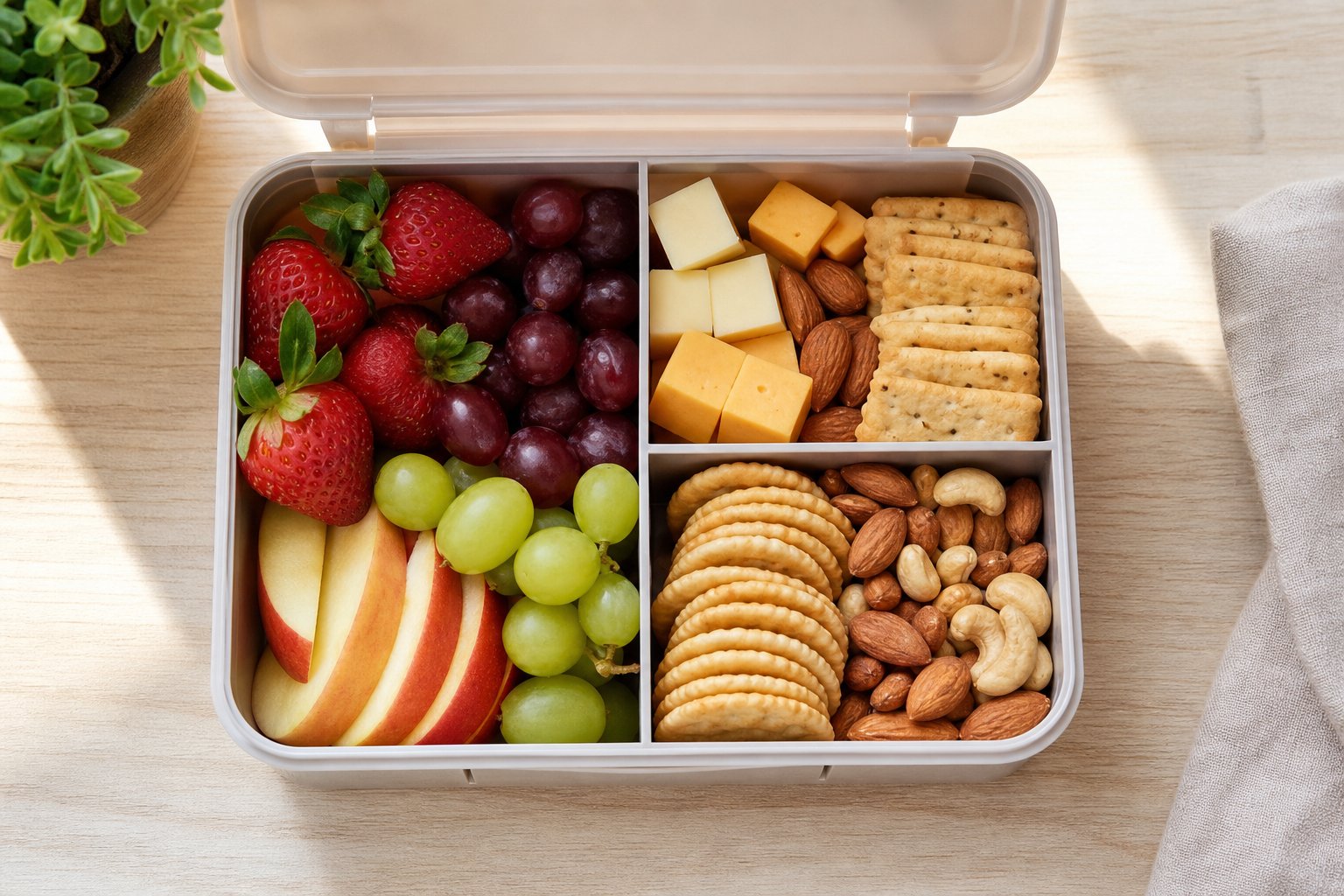 How to Pack a Compartment Snack Box So Sweet and Savory Foods Stay Separate