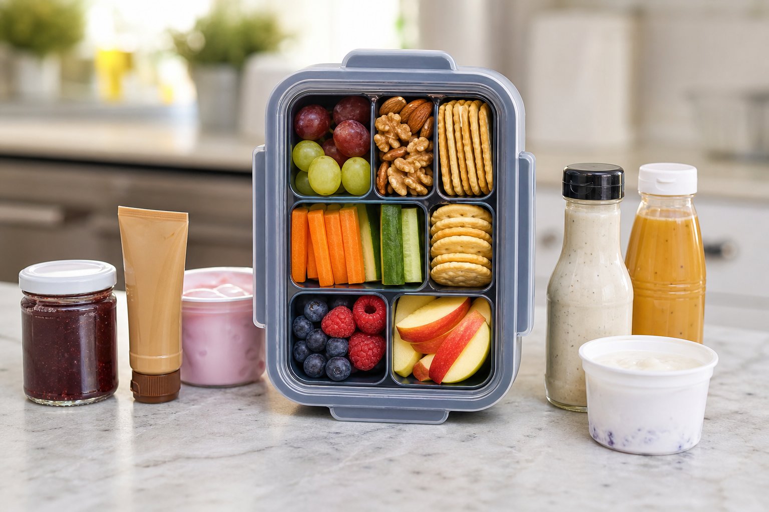 What Foods Should You Avoid Packing in a Compartment Snack Box for Upright Travel?