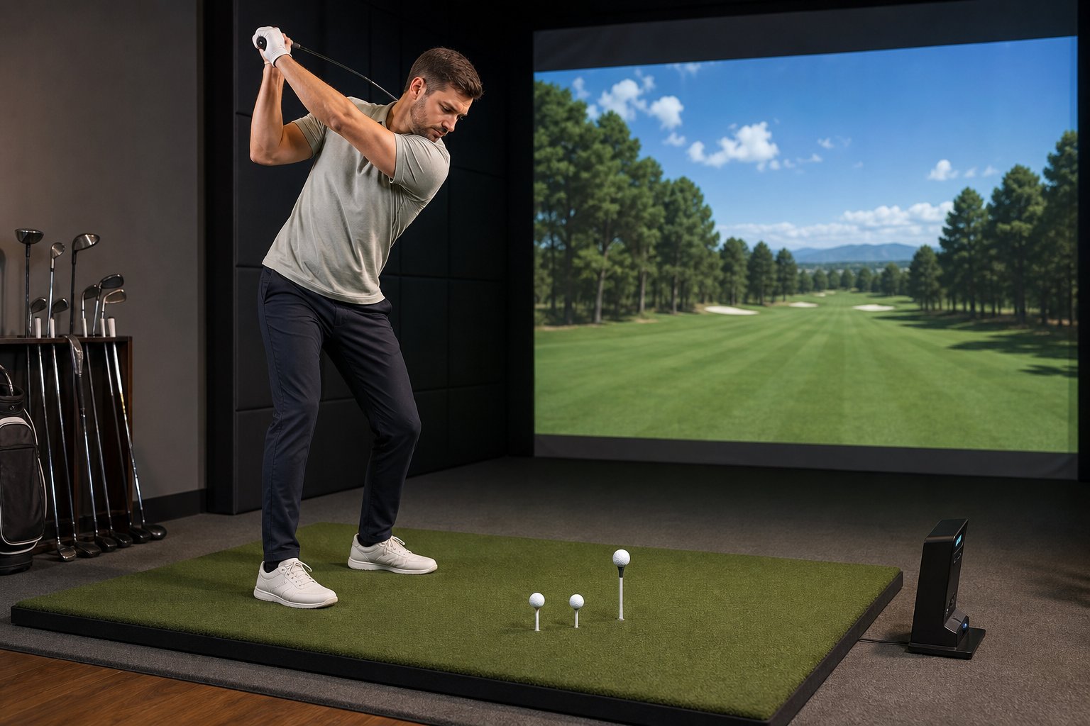 How to Practice Driver and Iron Shots With Different Tee Heights on a Golf Hitting Mat