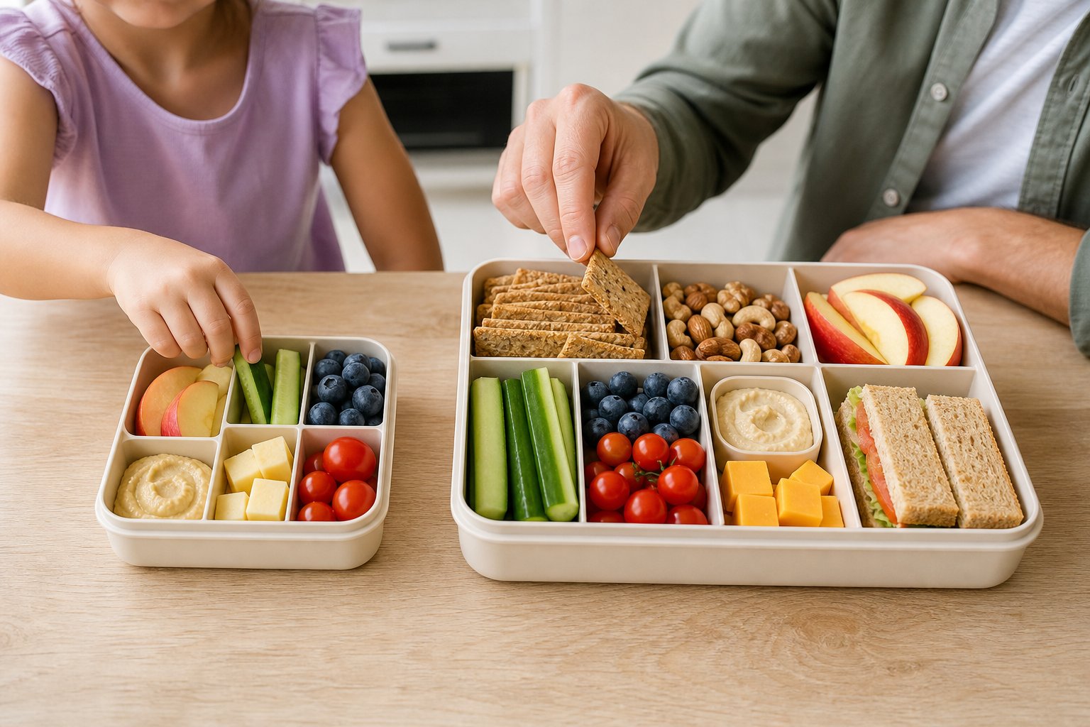 How to Choose Portion Sizes in a Compartment Snack Box for Kids and Adults