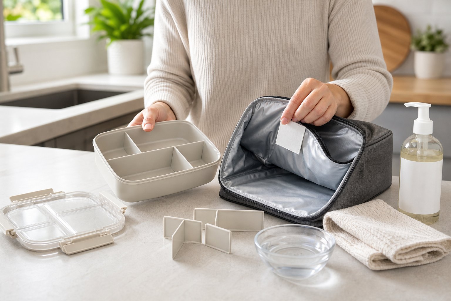 How to Clean a Compartment Snack Box and Insulated Carry Bag After Daily Use
