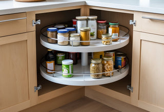 Using Lazy Susans to Maximize Corner Cabinet Storage