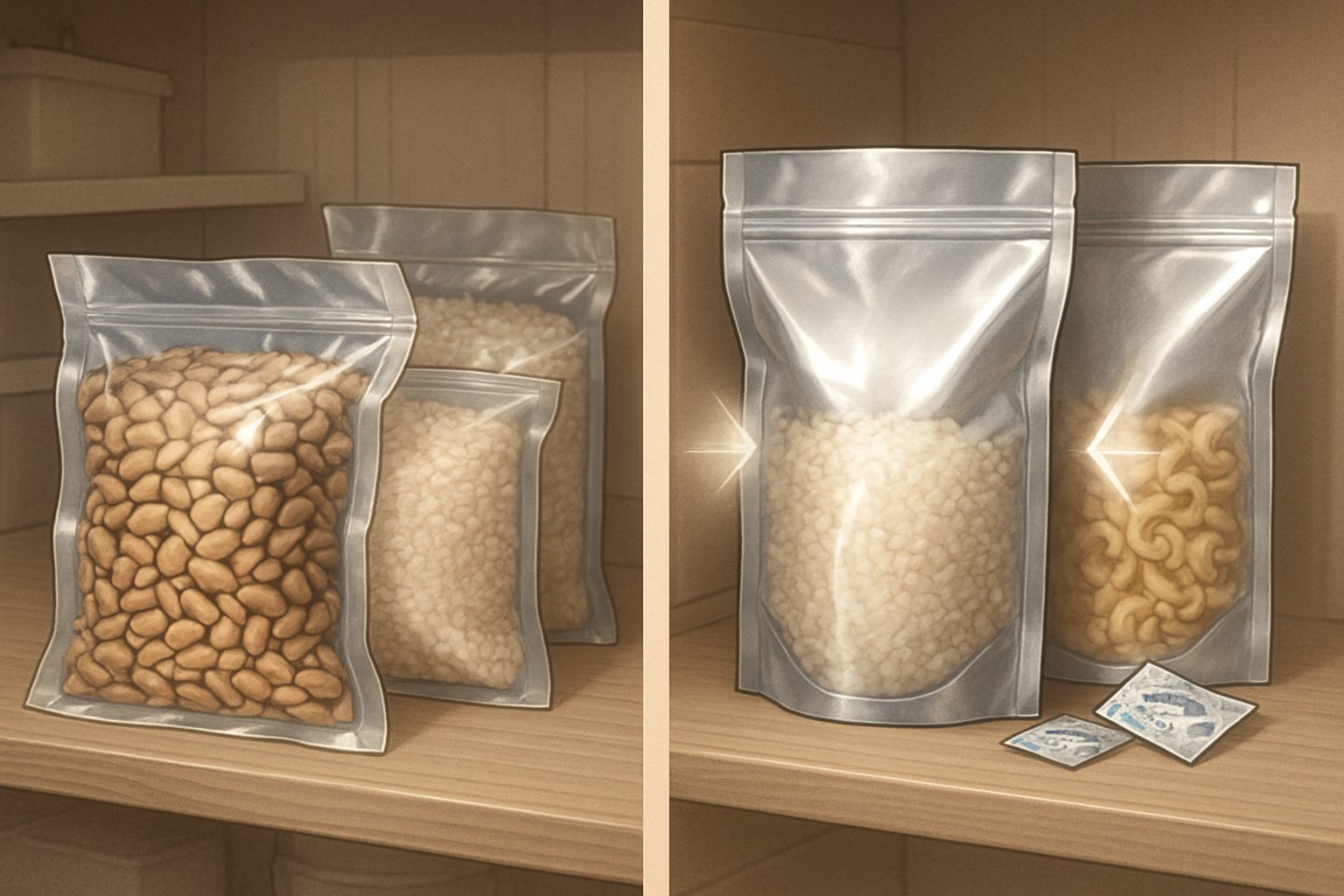 Vacuum Sealed Bags vs. Mylar + Oxygen Absorbers for Long‑Term Pantry Storage