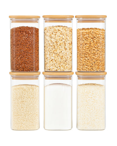 Bocaux carrés en verre