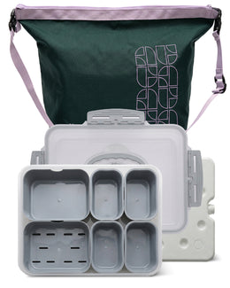 Portable snack box grey drain