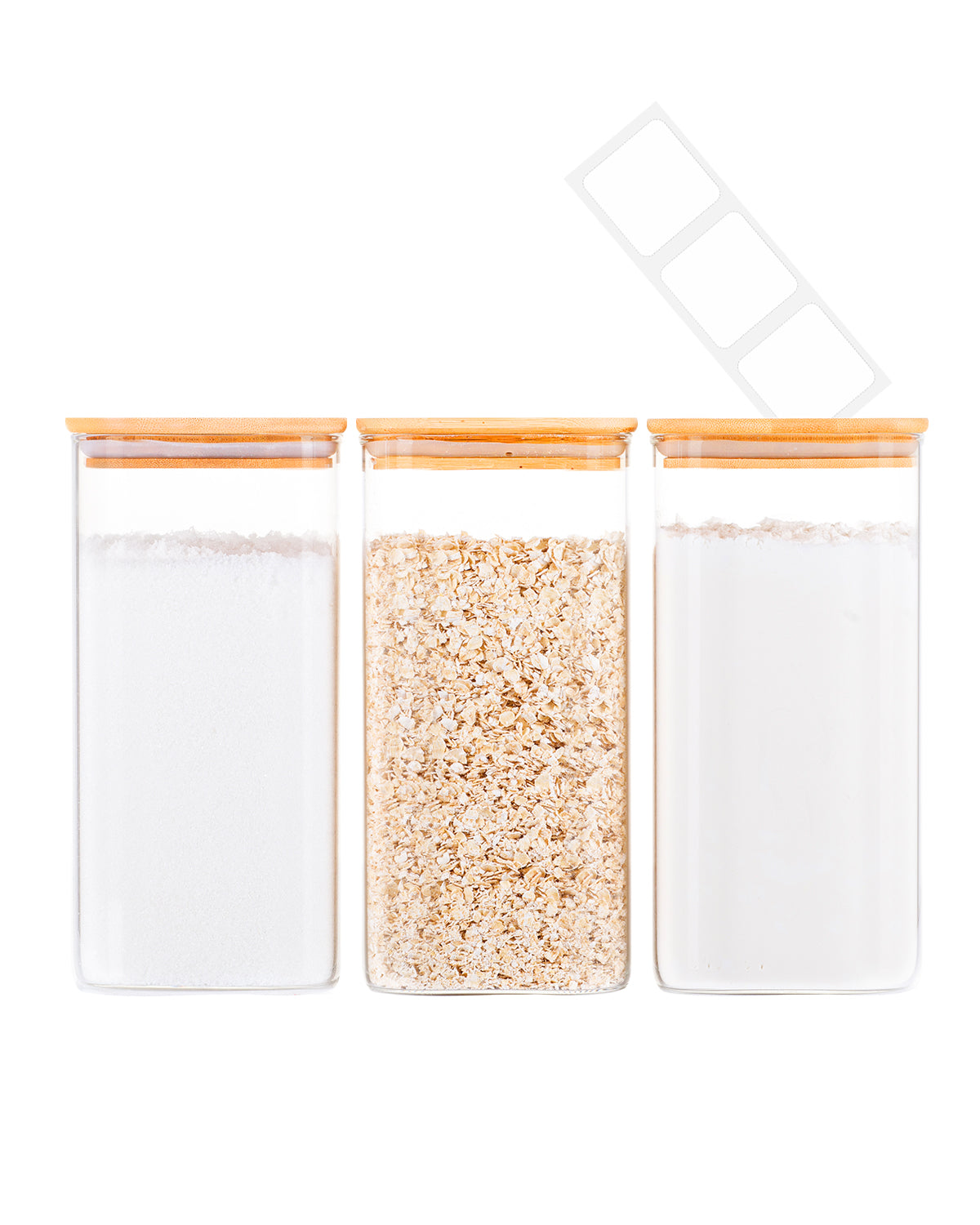 Bocaux carrés en verre