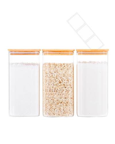 Bocaux carrés en verre