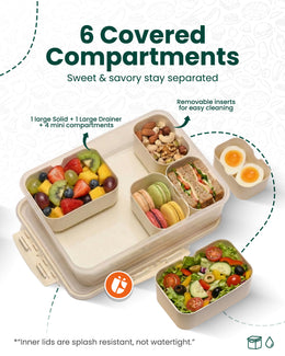 Portable snack box for fresh snacks and easy meal prep