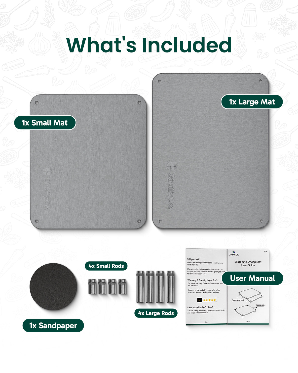 Tapis égouttoir en pierre – Duo Compact