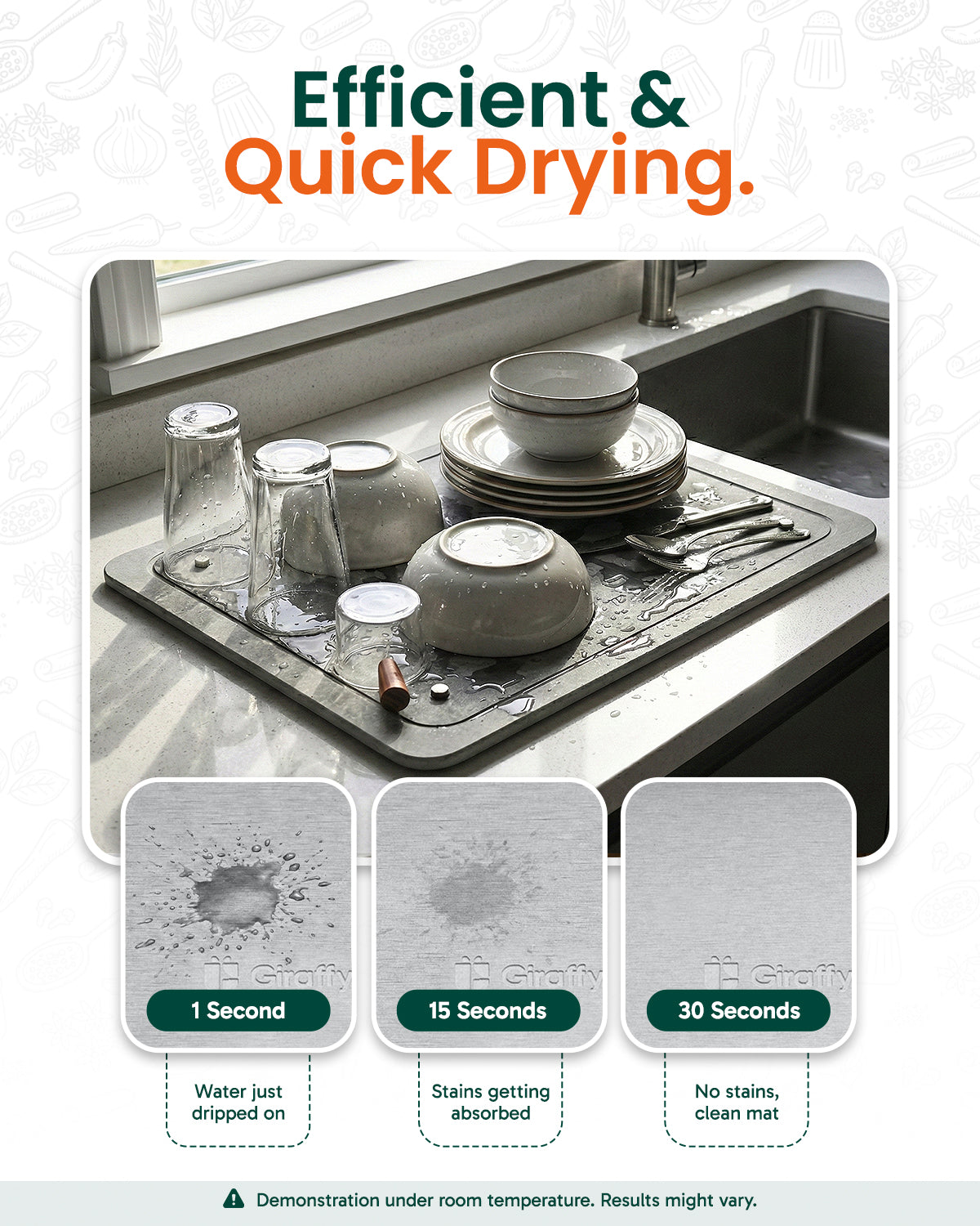 Tapis de séchage en pierre – Grande Solo